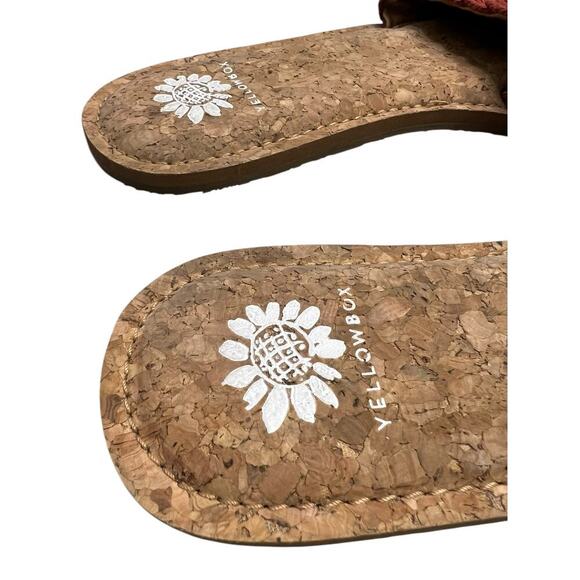 Yellow Box Doshie Orange Braided Rope Cork Slide Sandals - 11 - Picture 4 of 5